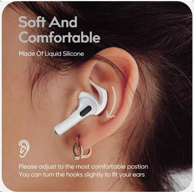 Накладки з гачками силіконові для AirPods 4 - Напівпрозорі
