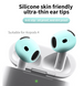 Накладки силіконові на навушники AirPods 4 - Напівпрозорі