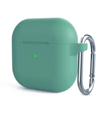 Чохол силіконовий з карабіном для AirPods 4 - Зелений
