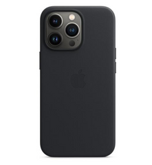 Чехол Apple iPhone 13 Pro Leather Case with MagSafe - Midnight (MM1H3)