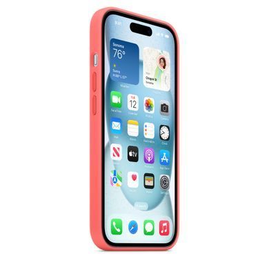Чехол Apple iPhone 15 Silicone Case with MagSafe - Guava (MT0V3)