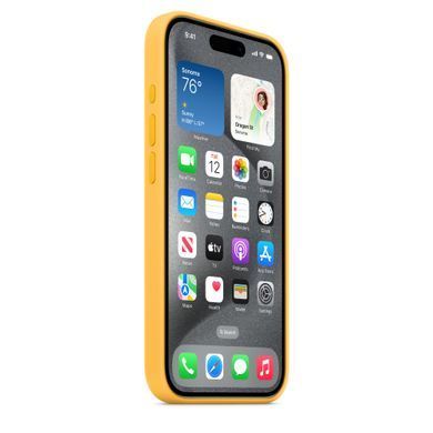 Чехол Apple iPhone 15 Pro Silicone Case with MagSafe - Sunshine (MWNK3)