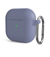 Чохол силіконовий з карабіном для AirPods 4 - Лавандовий