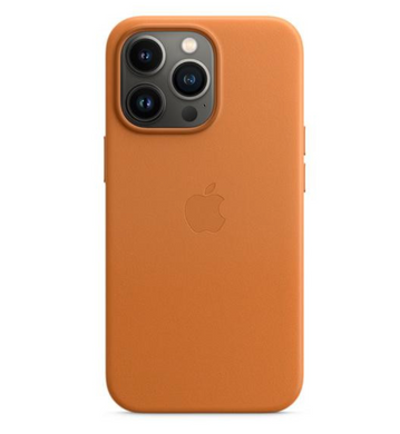 Чехол Apple iPhone 13 Pro Leather Case with MagSafe - Golden Brown (MM193)