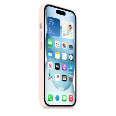 Чехол Apple iPhone 15 Silicone Case with MagSafe - Light Pink (MT0U3)