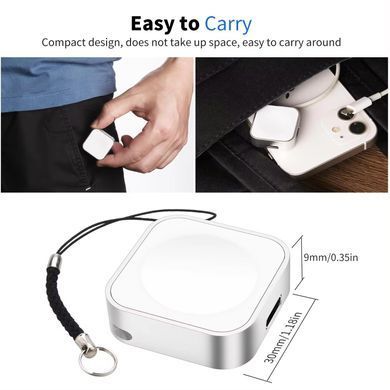 Зарядное устройство для Lightning и USB-C для Apple Watch - Серебристое