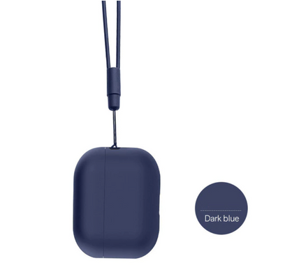 Темно-синій силіконовий чохол з ремінцем для AirPods Pro 2