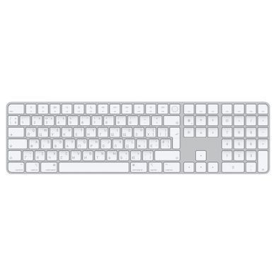 Клавіатура Apple Magic Keyboard with Touch ID and Numeric Keypad for Mac models with Apple silicon - Ukrainian - White Keys (MK2C3UA/A)
