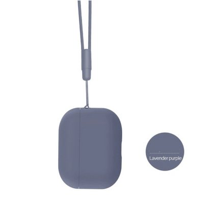 Лавандовый силиконовый чехол с ремешком для AirPods Pro 2