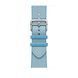 Ремінець Apple Watch Hermès - 46mm Bleu Céleste/Écru Toile H Single Tour (MWNW3)