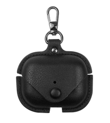 Черный кожаный чехол с карабином AirPods Pro 1