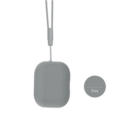 Сірий силіконовий чохол з ремінцем для AirPods Pro 2