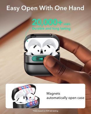 Чохол ESR Pulse FlickLock Case (HaloLock) with MagSafe для AirPods 4 - Чорний