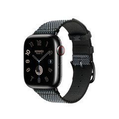 Ремінець Apple Watch Hermès - 41mm Denim/Noir Toile H Single Tour (MTJH3)