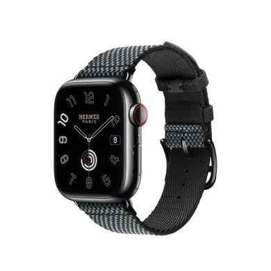 Ремінець Apple Watch Hermès - 41mm Denim/Noir Toile H Single Tour (MTJH3)