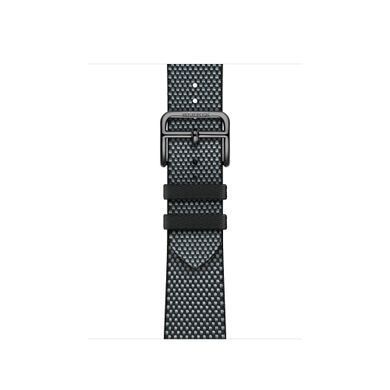 Ремінець Apple Watch Hermès - 41mm Denim/Noir Toile H Single Tour (MTJH3)
