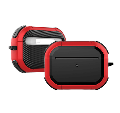 Красный поликарбонатный чехол с карабином AirPods Pro 1