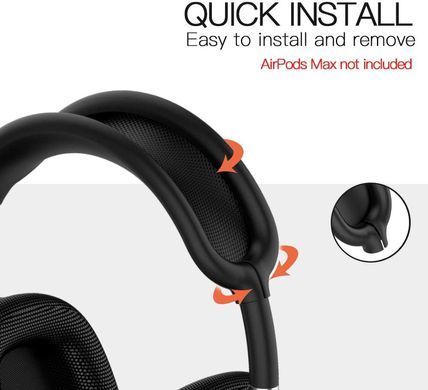 Чехол силиконовый на оголовье наушников Apple AirPods Max - Черный