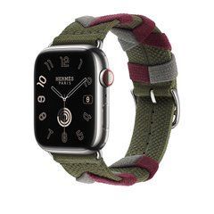 Ремінець Apple Watch Hermès - 45mm Kaki Bridon Single Tour (MTHR3)
