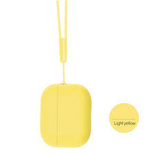 Жовтий силіконовий чохол з ремінцем для AirPods Pro 2