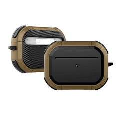 Коричневий полікарбонатний чохол з карабіном AirPods Pro 1