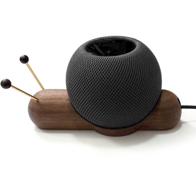 Підставка дерев'яна равлик для HomePod mini - Темна
