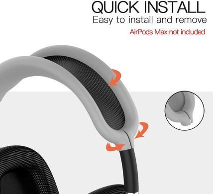 Чехол силиконовый на оголовье наушников Apple AirPods Max - Серый