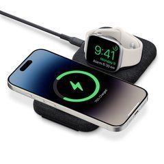 Бездротова зарядка Belkin BoostCharge Pro 2-in-1 Magnetic Charging Travel Pad (HRX12)