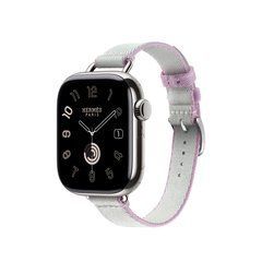 Ремінець Apple Watch Hermès - 42mm Platine/Mauve Twill Jump Attelage Single Tour (MDFP4)