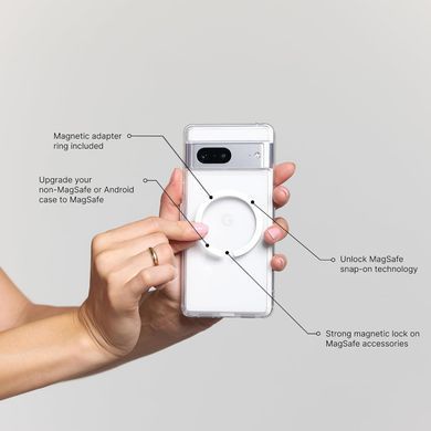 Тримач для телефону PopSockets Phone Grip Compatible with MagSafe - Blue Opalescent Translucent