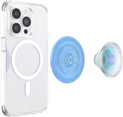 Тримач для телефону PopSockets Phone Grip Compatible with MagSafe - Blue Opalescent Translucent