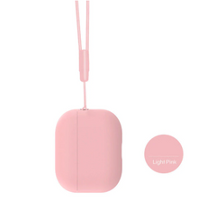 Рожевий силіконовий чохол з ремінцем для AirPods Pro 2