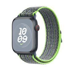 Ремешок Apple Nike Sport Loop Watch 45mm Bright Green/Blue (MTL43)