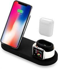 Підставка 4 в 1 для заряджання Apple Watch, AirPods, iPhone та iPad - Чорна