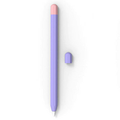 Силиконовый чехол для Apple Pencil 1 - фиолетовый с розовым