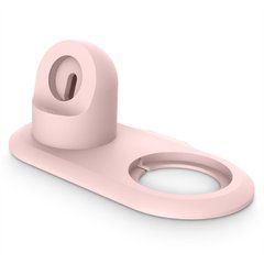 Силіконова підставка для iPhone та Apple Watch - Рожева