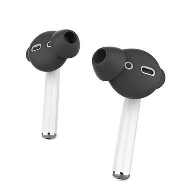 Чорні силіконові вакуумні накладки для AirPods