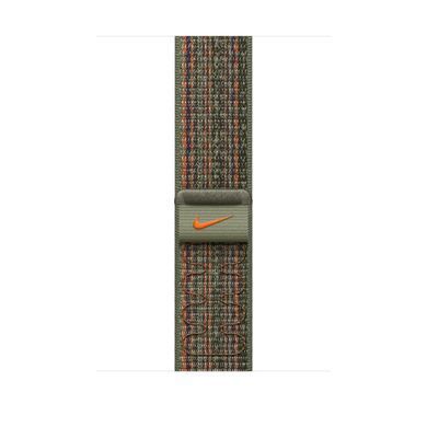 Ремешок Apple Nike Sport Loop Watch 45mm Sequoia/Orange (MTL63)