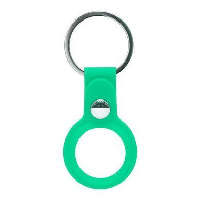 Зелений силіконовий брелок для AirTag