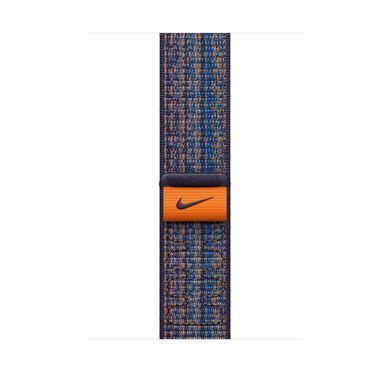 Ремешок Apple Nike Sport Loop Watch 45mm Game Royal/Orange (MTL53)
