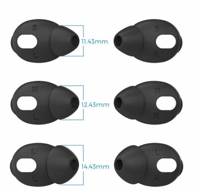 Комплект чорних силіконових вакуумних накладок для AirPods 3
