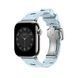 Ремнінець Apple Watch Hermès - 42mm Bleu Acier Kilim Single Tour (MDFF4)