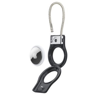Чохол пластиковий із дротяним тросом Belkin Secure Holder with Wire Cable for AirTag - Black (HPTY2)