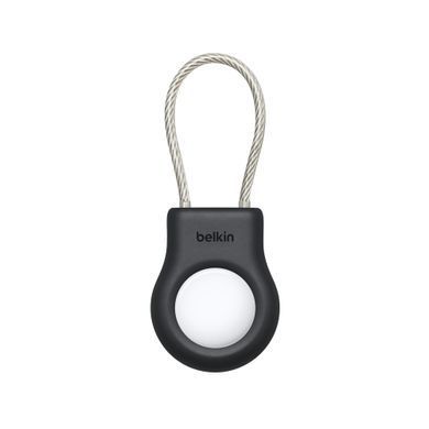 Чохол пластиковий із дротяним тросом Belkin Secure Holder with Wire Cable for AirTag - Black (HPTY2)