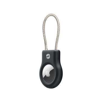 Чохол пластиковий із дротяним тросом Belkin Secure Holder with Wire Cable for AirTag - Black (HPTY2)
