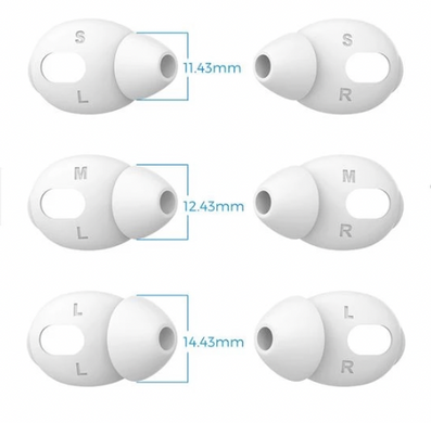 Комплект білих силіконових вакуумних накладок для AirPods 3