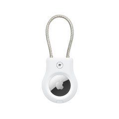 Чохол пластиковий із дротяним тросом Belkin Secure Holder with Wire Cable for AirTag - White (HPTX2)