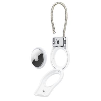 Чохол пластиковий із дротяним тросом Belkin Secure Holder with Wire Cable for AirTag - White (HPTX2)