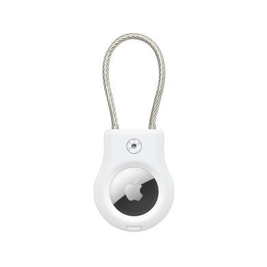 Чохол пластиковий із дротяним тросом Belkin Secure Holder with Wire Cable for AirTag - White (HPTX2)