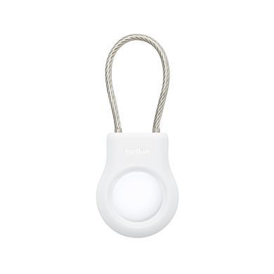 Чохол пластиковий із дротяним тросом Belkin Secure Holder with Wire Cable for AirTag - White (HPTX2)